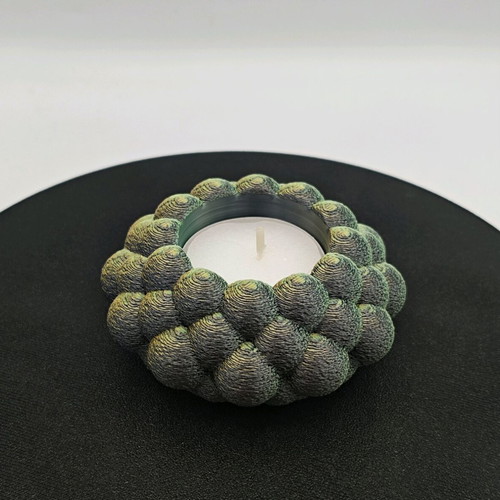 Reso candle holder new from 3d printer with esun pla silk magic material