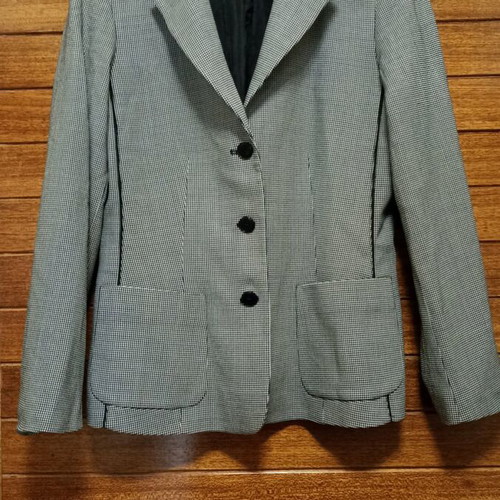 Wool jacket black-white size L like new
