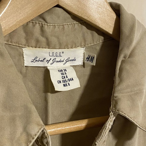 Dress safari style soft thin denim beige H&M like new