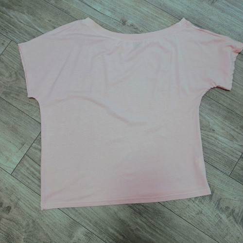 Shein pink one-shoulder t-shirt new, size L