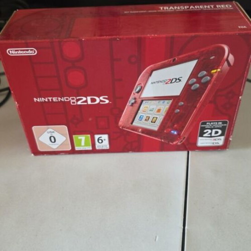 Nintendo 2DS transparent red limited edition box used