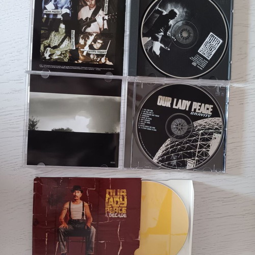 Our Lady Peace 3 CDs like new, Clumsy, Gravity, A Decade