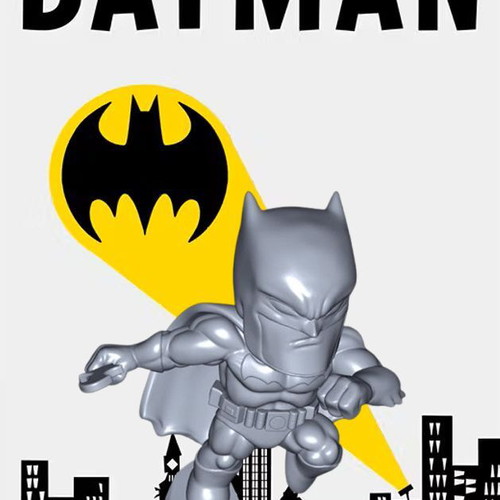 Batman 3D model unpainted, new 10 centimeters