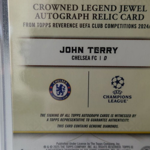 Topps Reverence John Terry Crowned Legend Jewel Autograph Relic card like new