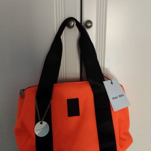 Alex Max handbag new, orange with black details