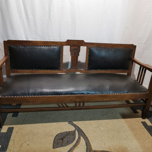 Cafe sofa used, preserved, 1920s with pest control