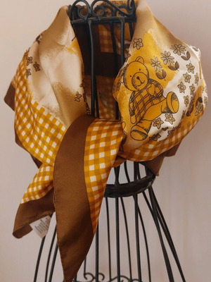 Scarf 58×58 polyester like new, multicolored, made in Italy