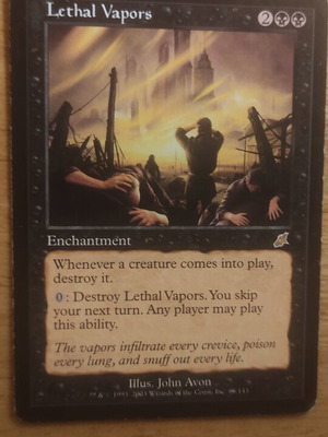 Lethal Vapors Magic the Gathering κάρτα σαν καινούργιο