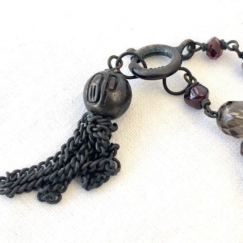 Vintage Donatella Pellini Jewelry Set like new, necklace and clip-on earrings