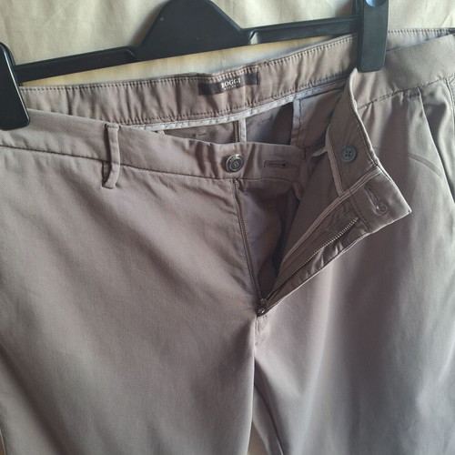 Boggi Milano Marcello XL men's chino trousers taupe cotton lyocell like new