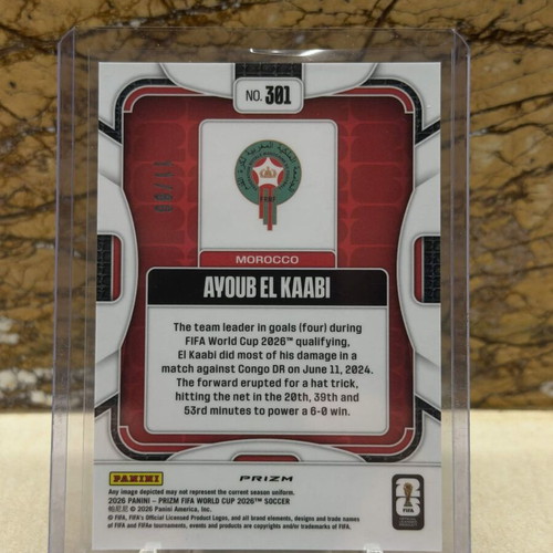 2026 Panini Prizm FIFA World Cup Soccer Ayoub El Kaabi RC Maple Leaf Prizm