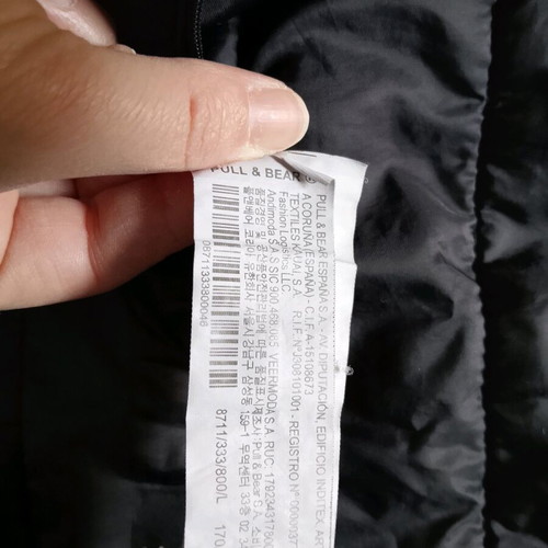 Pull & Bear women's quilted jacket large used black