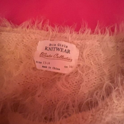 Zara kids sweater like new, warm fluffy salmon color