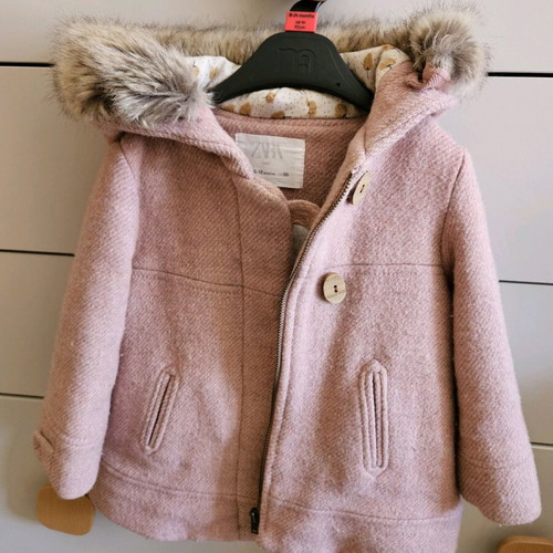 Zara wool coat 12-18 months like new, lined