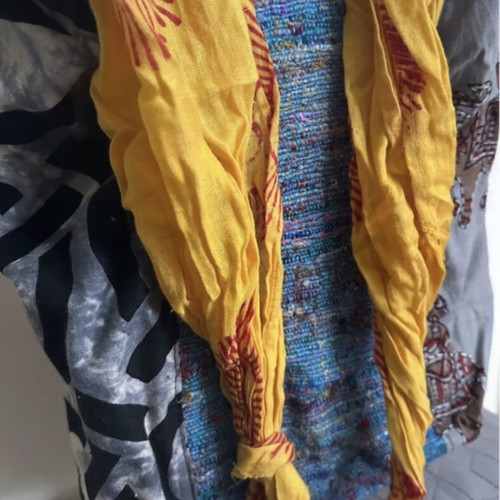 Boho shoulder bag used, colorful patchwork style