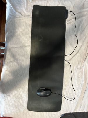 Razer mouse and mousepad used
