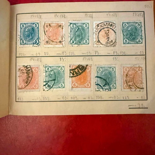 Vintage German Auswahlheft stamp booklet with sealed Austrian Empire stamps