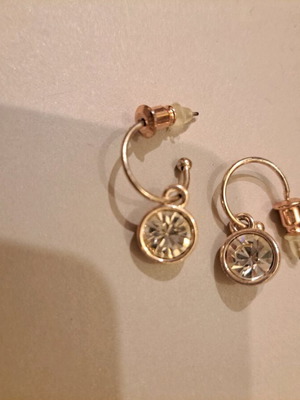 Dangling earrings new, gold-colored
