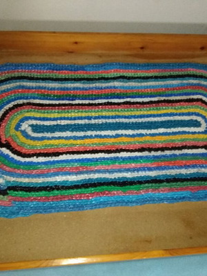 Handmade plastic rugs like new