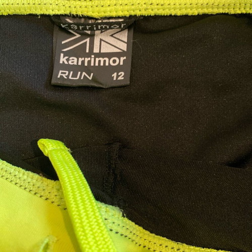 Karrimor leggings women’s size L like new, black with neon yellow