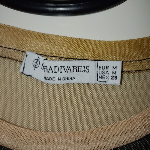 Stradivarius Transparent Tulle Blouse Size Medium Like New