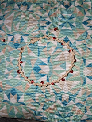 Macrame bracelet with decorative beads