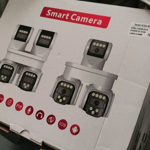 Dual 4G robotic camera with solar panel and SIM card slot new