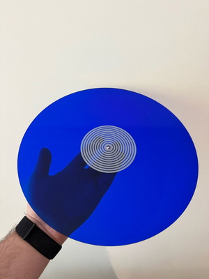 Acrylic Slipmat 12” neon μπλέ 3mm σαν καινούργιο για πικάπ