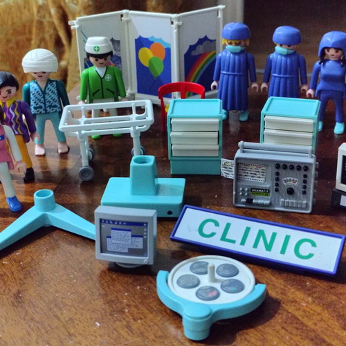 Playmobil hospital set with figures and accessories