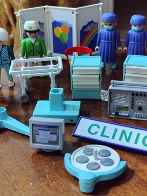 Playmobil hospital set with figures and accessories