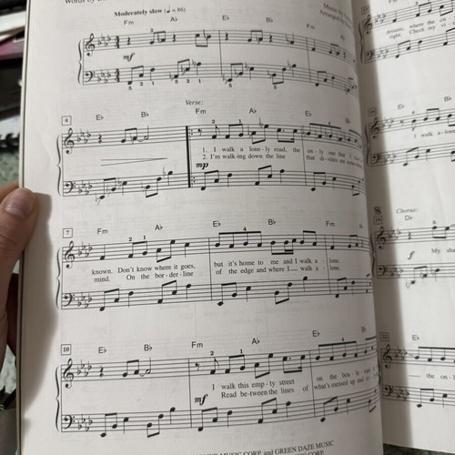 Pop Songs for Piano sheet music used, Greek