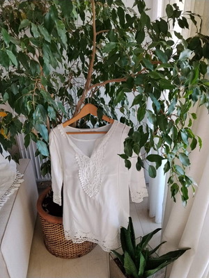 Καφτάνι Zara βαμβακερό σαν καινούργιο, άσπρο, μέγεθος S