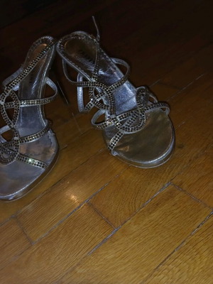 Prasini heels like new, gold pumps size 40