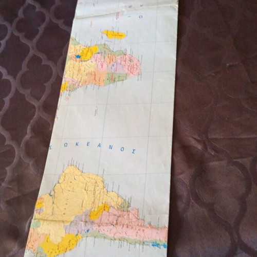 World and European political map used, large size 1x1.7 meters