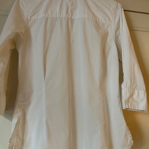 TOMMY HILFIGER, No M, women's shirt, white, three-quarter sleeves, used.