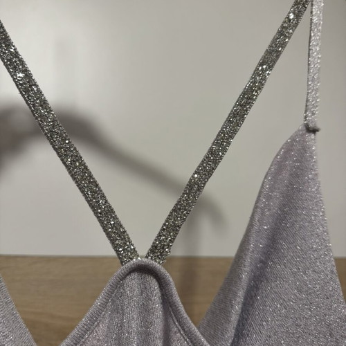 Mango glitter dress like new, grey and silver, size L