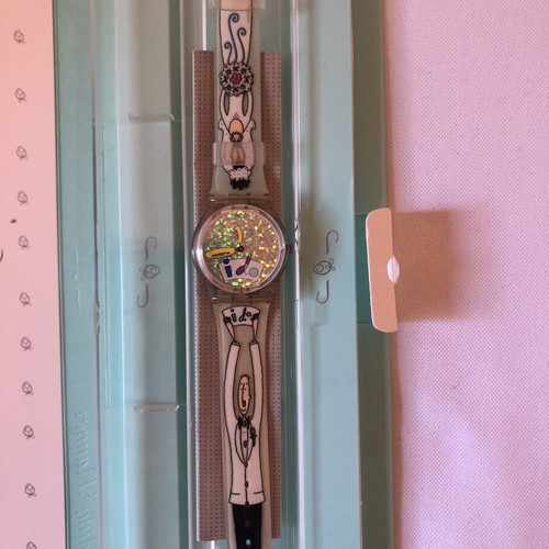 Swatch collector wedding planner watch like new, turquoise