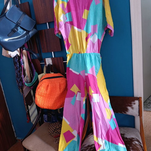 80s Disco Jumpsuit like new, colorful, size M