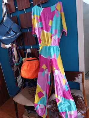 80s Disco Jumpsuit like new, colorful, size M