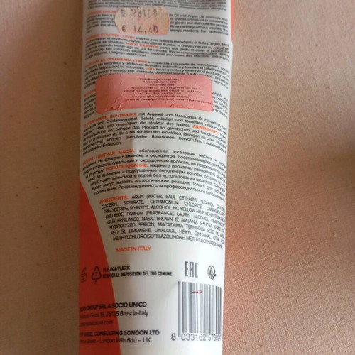Hair color mask like new, half package
