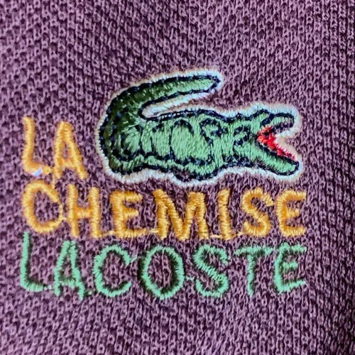 Vintage Chemise Lacoste Brown Polo Shirt Men's M Made in France like new