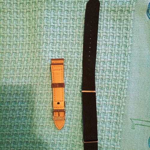 Watch straps used, set of 2, nylon 22mm and 20mm