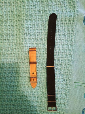 Watch straps used, set of 2, nylon 22mm and 20mm