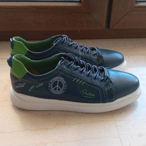 Boxer leather casual shoes size 44 like new, blue multicolor