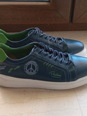 Boxer leather casual shoes size 44 like new, blue multicolor