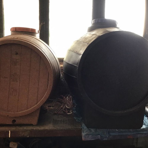 Wine barrel used 300 liters black
