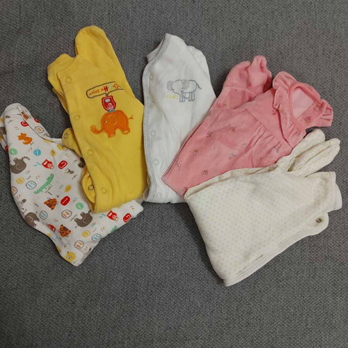 Mothercare, 5 bodysuits, 0-3 months
