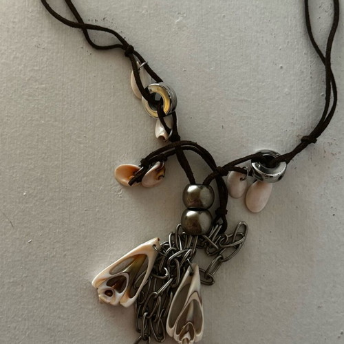 Long necklace summer with shells and chains new
