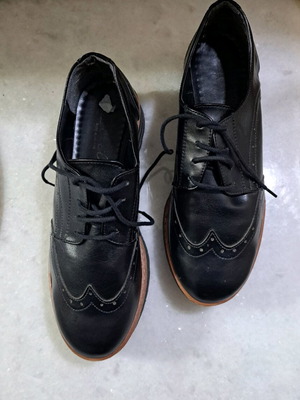 Casual black shoes size 38 like new