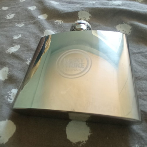 Vintage Lucky Strike promotional flask used